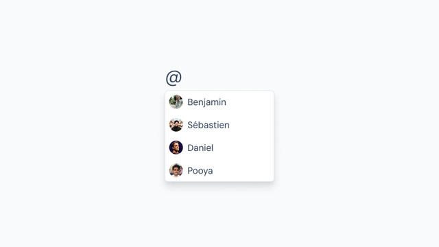 EditorMentionMenu preview